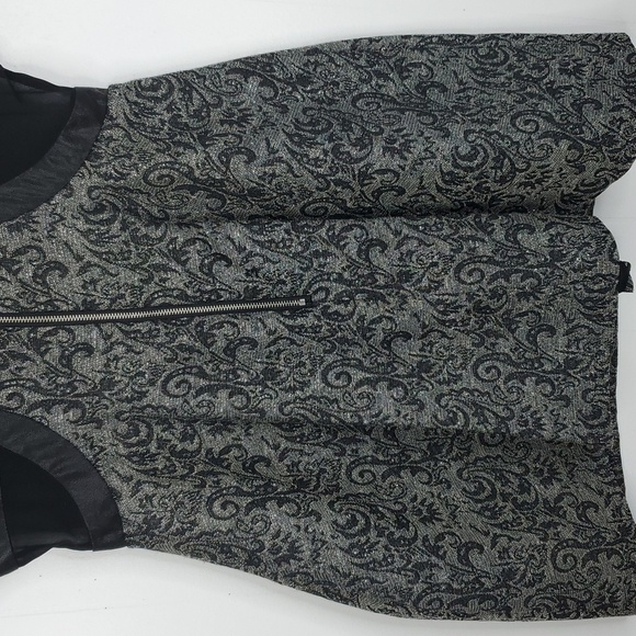 BCBGeneration Cocktail Dress Mesh Inserts High Neck Paisley Print Womens 6 - Picture 10 of 11